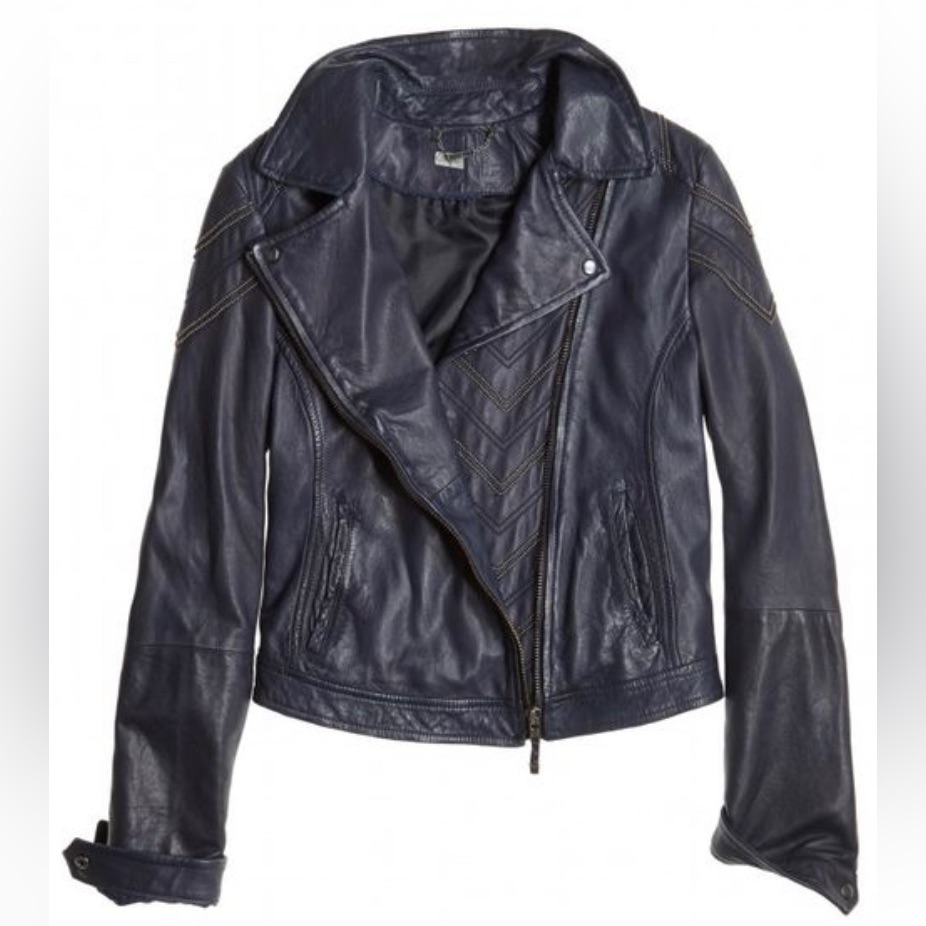 Nwt Ikks Leather Jacket